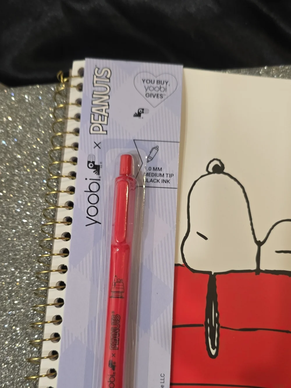 Yoobi X Peanuts Snoopy Doghouse Spiral Notebook w/Pen